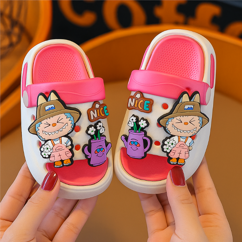 Cute Cartoon Character Soft Clogs – Colorful EVA Sandals for Kids